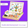 100+Pcs Wooden Multifunction Children Animal Puzzle Writing Magnetic Drawing Board Blackboard Learning Education Toys For Kids 3
