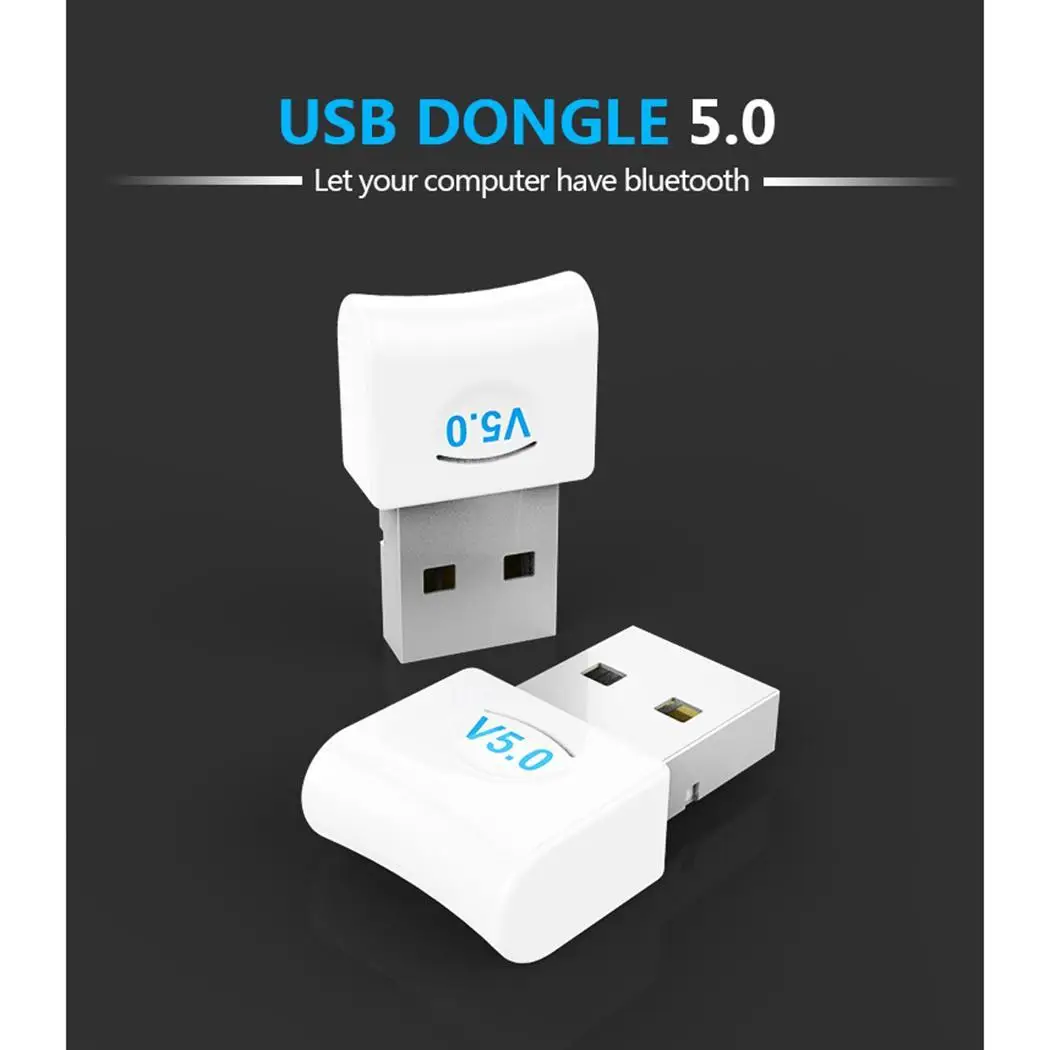 

Wireless Bluetooth Adapter 5.0 Bluetooth Dongle 20 (m) for 10 (Mbps) USB Desktop Plug and Play Computer