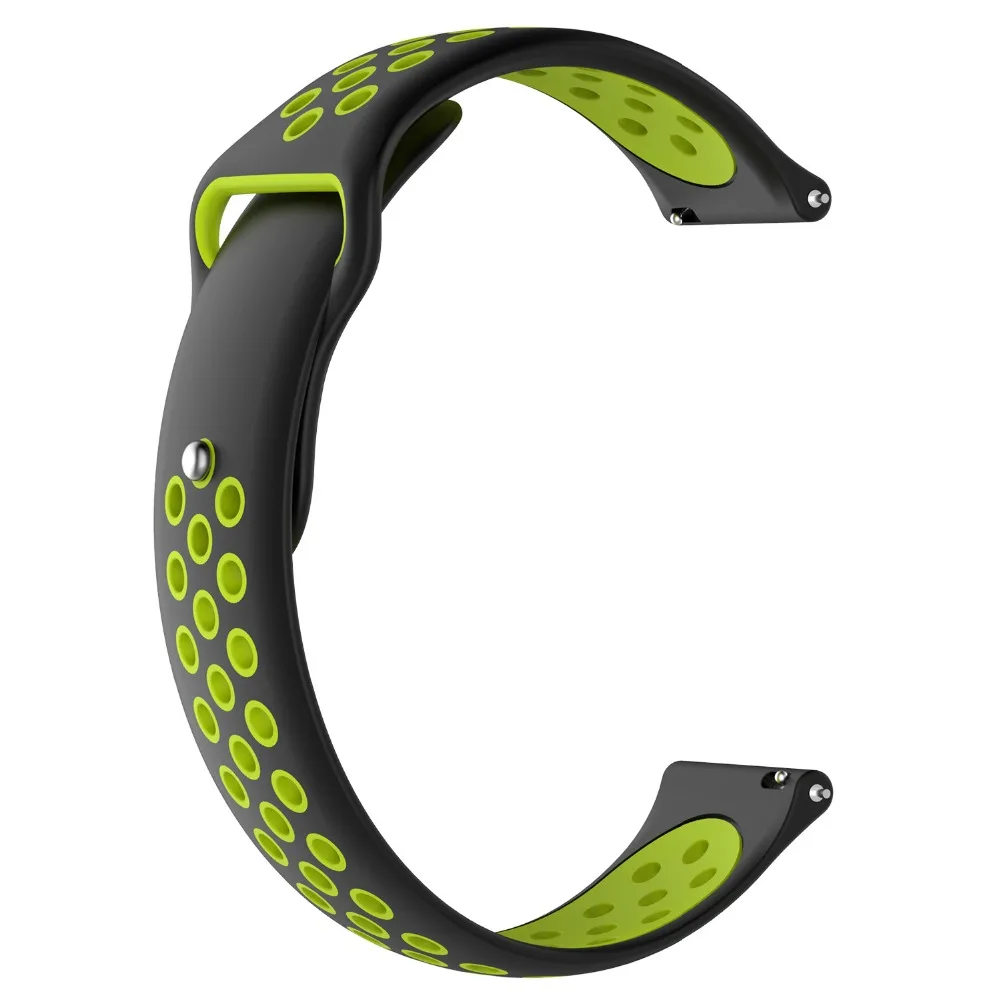 Сменный силиконовый браслет для наручных часов для Xiaomi Huami AMAZFIT Pace Stratos 2 2S ремешок 22 см спортивные Ремешки для наручных часов - Цвет: black green