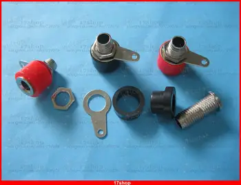 

60 pcs 4mm Banana Jack For 4mm Banana Plug 2 colors Red and Black