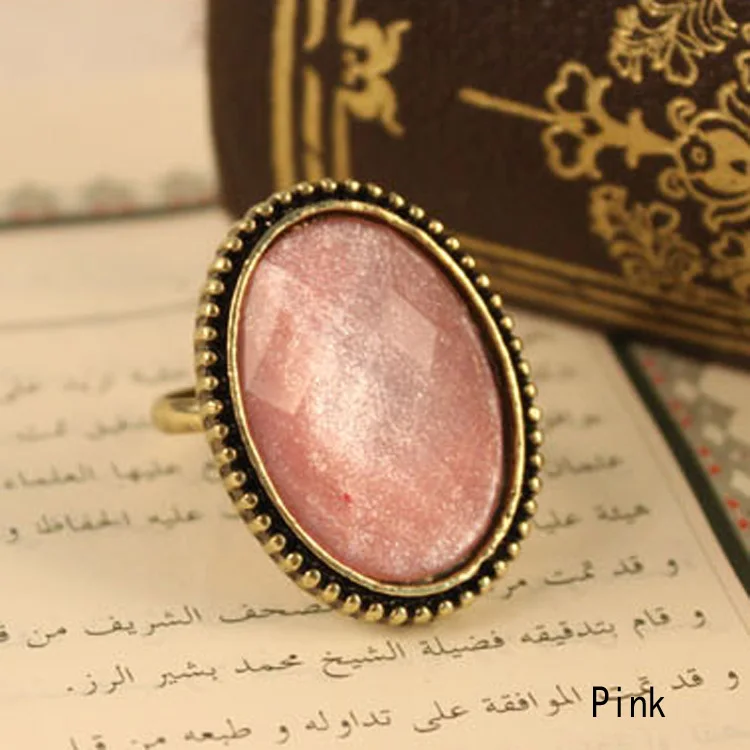 

Hot Sale Chic Women Girls Fashion 4 Colors Retro Style Big Rhinestone Ring Ladies Fine Jewelry Drop Shipping RING-0051