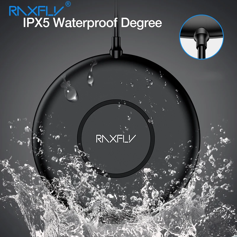 RAXFLY Fast Wireless Charger For iPhone X 10 8 Plus IPX5 WaterProof USB Charger Phone Wireless Charger For Samsung S9 S8 Note 8 RAXFLY Fast Wireless Charger For iPhone X 10 8 Plus IPX5 WaterProof USB Charger Phone Wireless Charger For Samsung S9 S8 Note 8