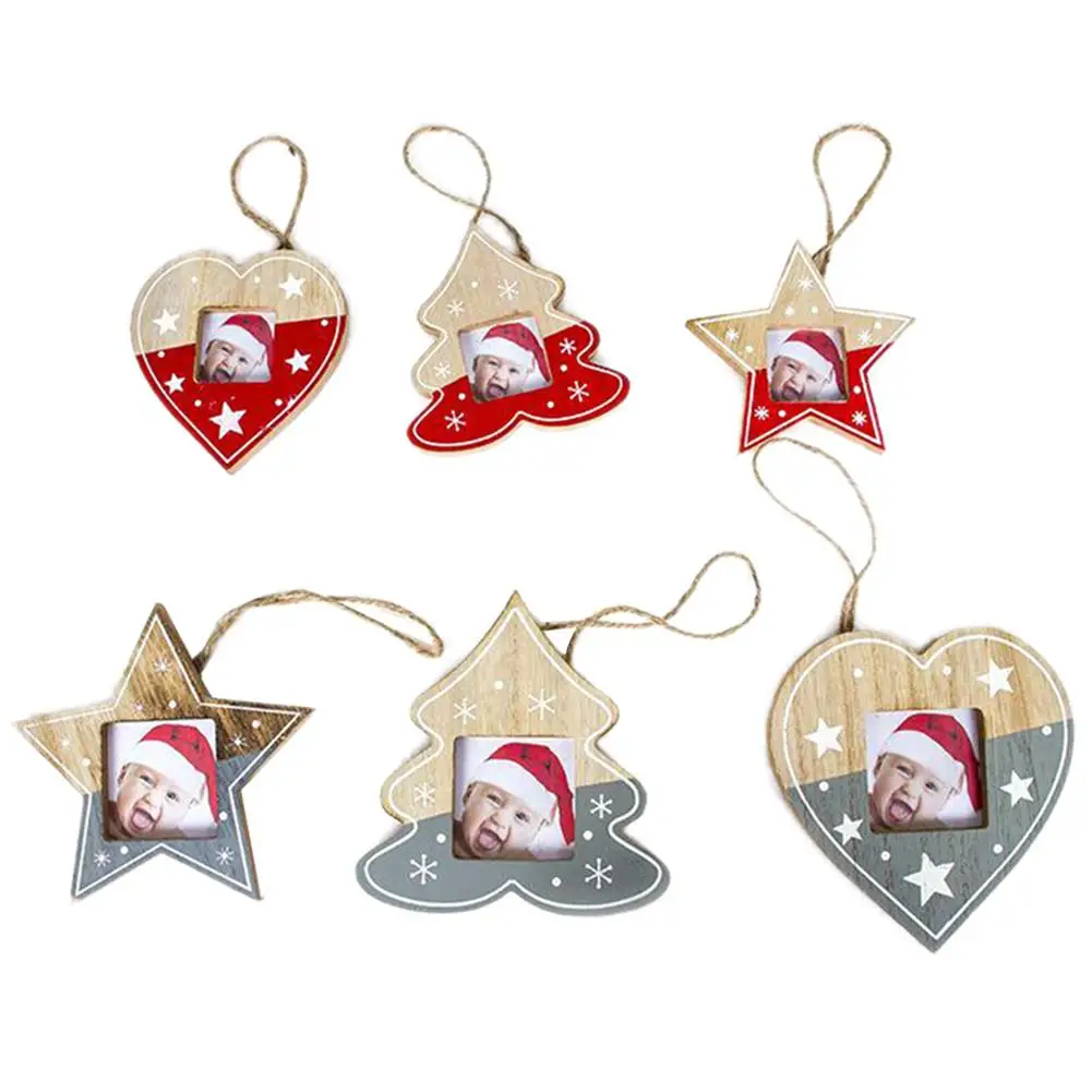 

1Pcs Christmas Photo Frame Pendant Christmas Tree Picture Hanger Decoration Christmas Ornaments