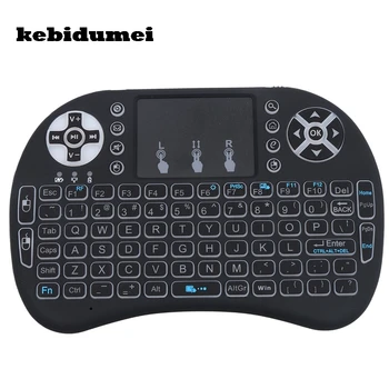 

kebidumei Backlight Mini i8 English 2.4GHz Wireless Keyboard Air Mouse Touchpad Handheld Backlit for Android TV BOX Mini PC