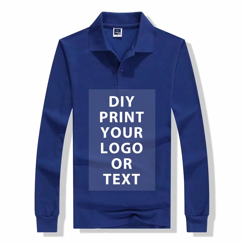 

On-demand Custom Polos Men Cotton Polo Shirts Custon Printing New Brand Design Your Own Polosports Unisex Tops Printed Logo Text