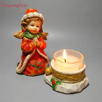 

New Products! Silicone Cake Mould Prayer Girl Shape Chocolate Pudding Candle Mould Cake Decoration Tool