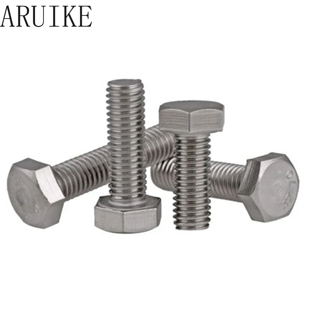 

10pcs/Lot DIN933\GB5783 M8x75 mm M8*75 304 Stainless Steel hex bolts Outside the hexagonal screw