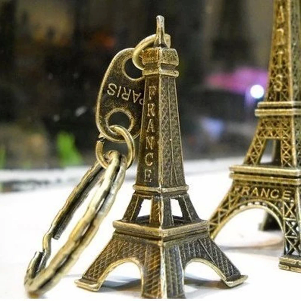 

Eiffel Tower Model Keychain Keyring Metal Split Key Ring Souvenir Gift