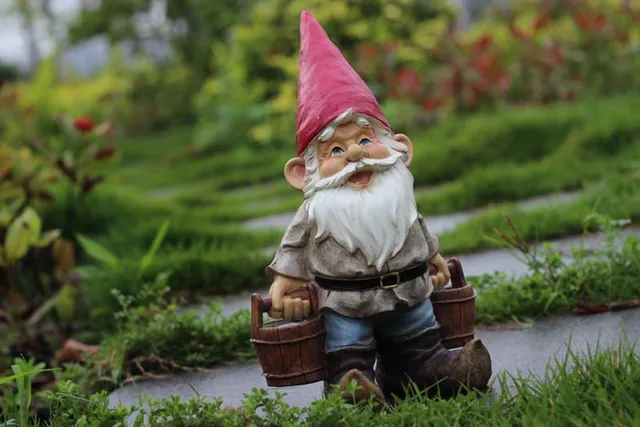 poly resin creative garden gnome elf figurine carry water ... poly resin creative garden gnome elf figurine carry water