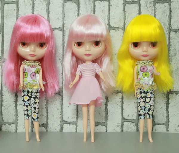 Free Shipping cheap RBL NO.1-7 DIY Nude Blyth doll birthday gift for girls 4 colour big eyes dolls with beautiful Hair cute toy
