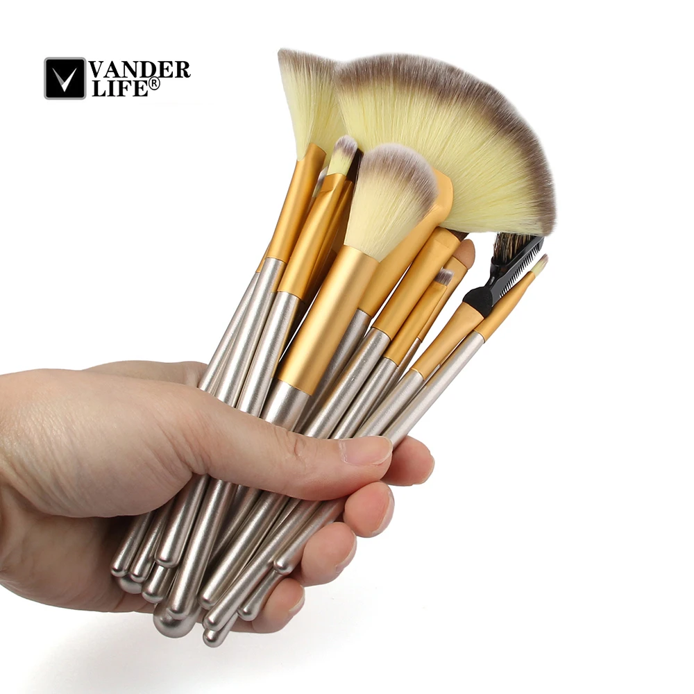 VANDER 12 18 24 pcs Makeup Brushes Professional Cosmetic Makeup Brush Foundation Eyeshadow Eyeliner Brushing Brush Tool Kits (23)