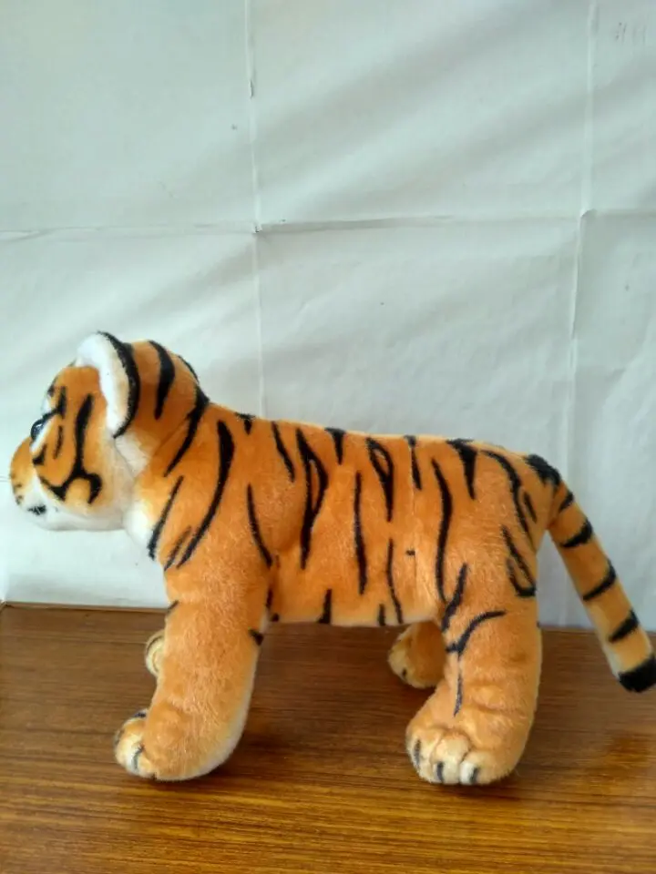Brinquedo de Pelúcia dos Desenhos Boneca de Brinquedo do Bebê Presente de Aniversário Cerca de 30x20 Lovely Baby Tiger Animados pé Amarelo Tigre Macio B2828 cm 6 birthday gift