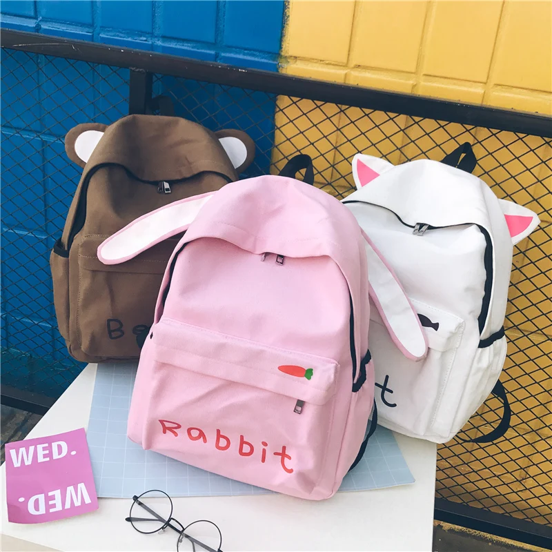 

Double shoulder bag female south Korean edition leisure student school bag cartoon cute girl backpack in 2017 new tide