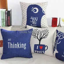 45x45 см Ретро Олень Мешковина хлопок Декоративная наволочка для подушки диван подушка