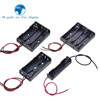 

1pc AAA Size 7 Battery Storage Box Case Holder Leads With 1 2 3 4 Slots Container Bag DIY Standard Batteries Charging