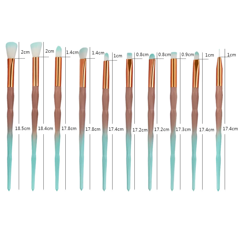 20 шт., набор кистей для макияжа, пудра, основа, тени для век, подводка для глаз, губ, косметическая кисть, набор кистей для макияжа, профессиональный, 8W10