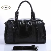 Натуральная коровья кожа классический черный цвет Мужская мода большой емкости бизнес портативный дорожная сумка на плечо 7190A