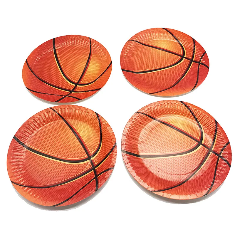 10PCS/LOT BASKETBALL PAPER PLATES BASKETBALL THEME BIRTHDAY PAPER
