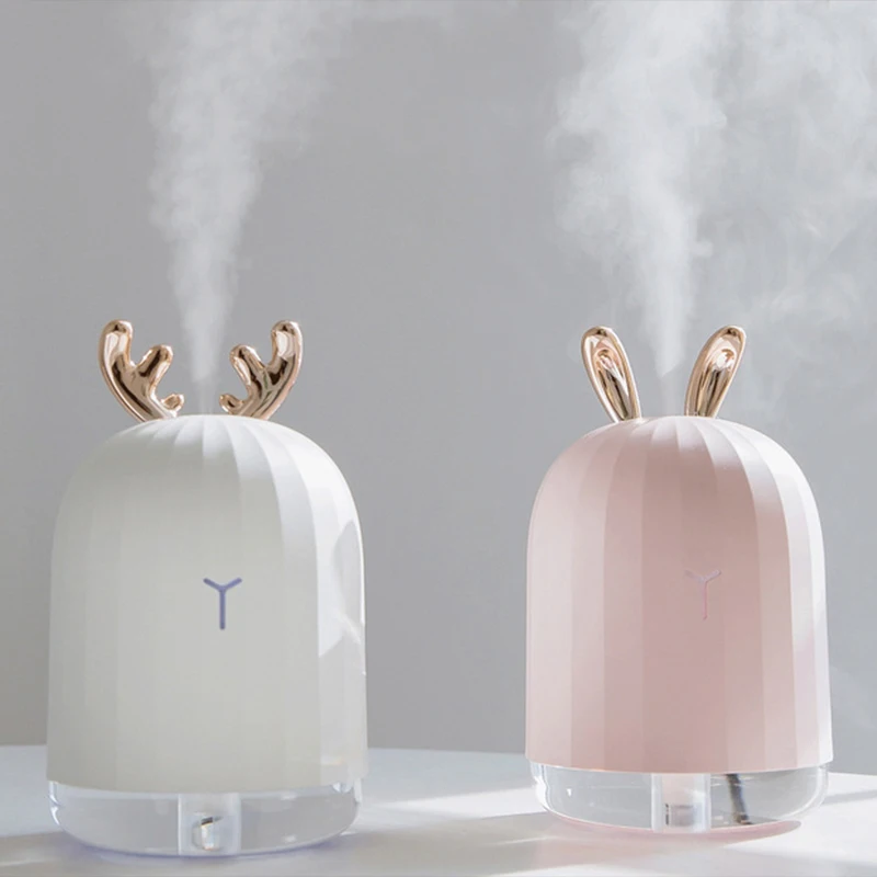Cute Rabbit Deer Air Humidifier 220ML Pregnant Baby Quite Ultrasonic USB Essential Oil Diffuser Ani