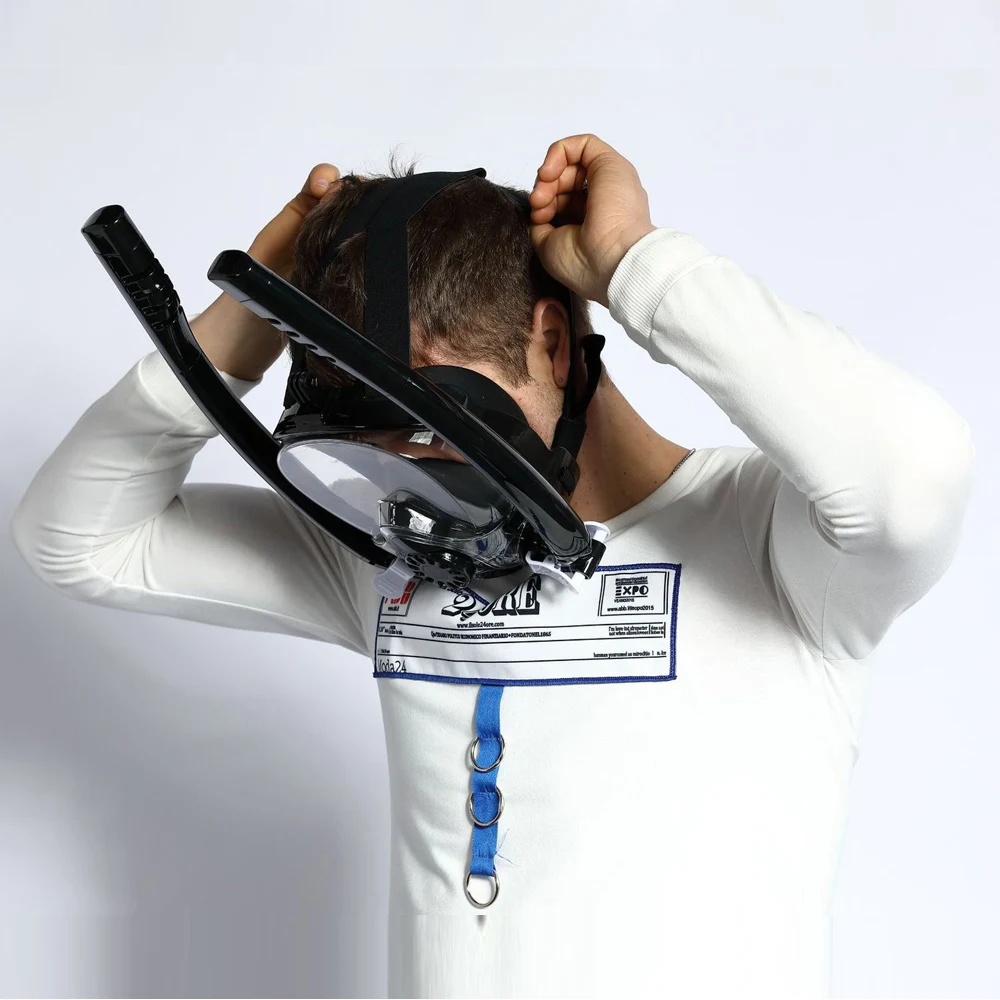 Двойной дыхательная трубка анфас маска для подводного плавания Для мужчин подводная противотуманная подводное плавание Для женщин открытая плавательная Дайвинг маска, оборудование
