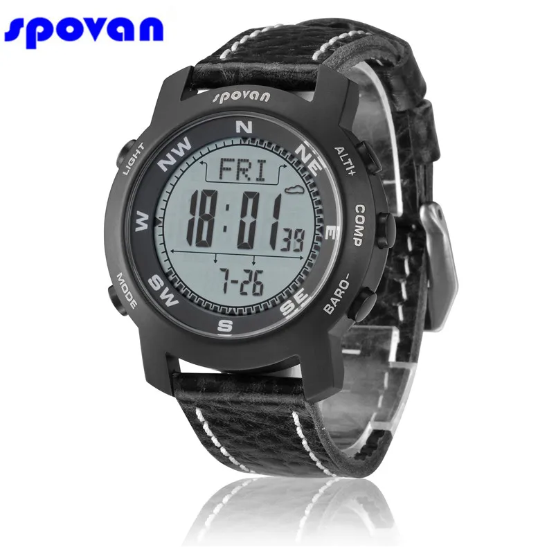 Mens Watch Brand Outdoor Sport Military LED Watch Barometer/Altimeter