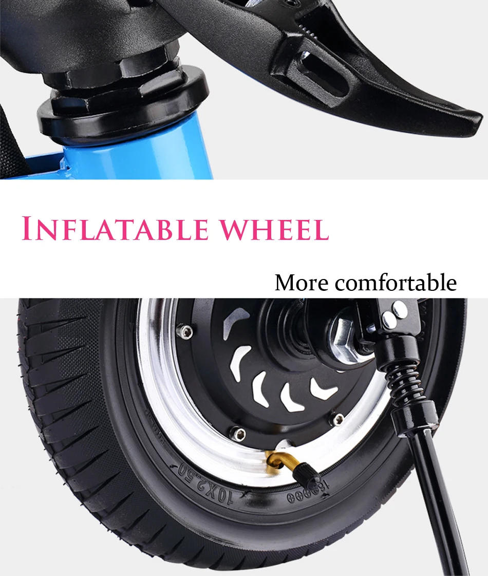 Clearance 2017 High Quality 10 inch 4 Color Mini Electric Folding Instead Of Walking Bicycle Intelligent Electric Bicycle 25