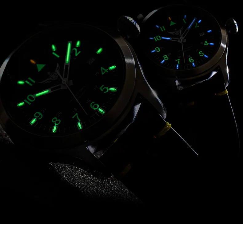 Yelang Мужские кварцевые пилотные часы тритий T100 литиевые Водонепроницаемые 100 м Ronda Move Мужские t сапфировые военные часы