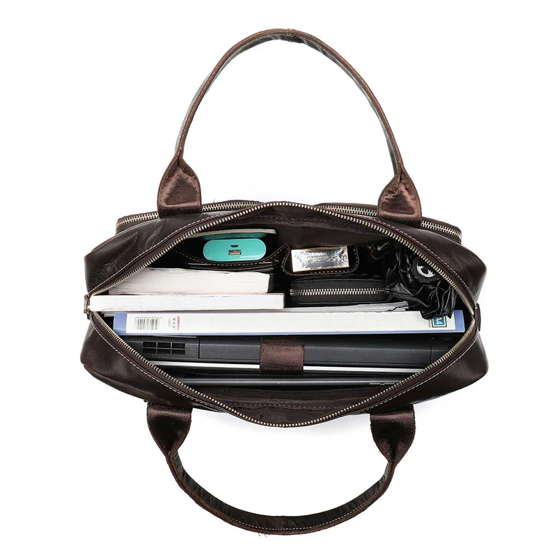 Винтажный деловой мужской портфель из натуральной коровьей кожи, мужская сумка через плечо из натуральной кожи, мужская сумка-мессенджер, сумка для компьютера