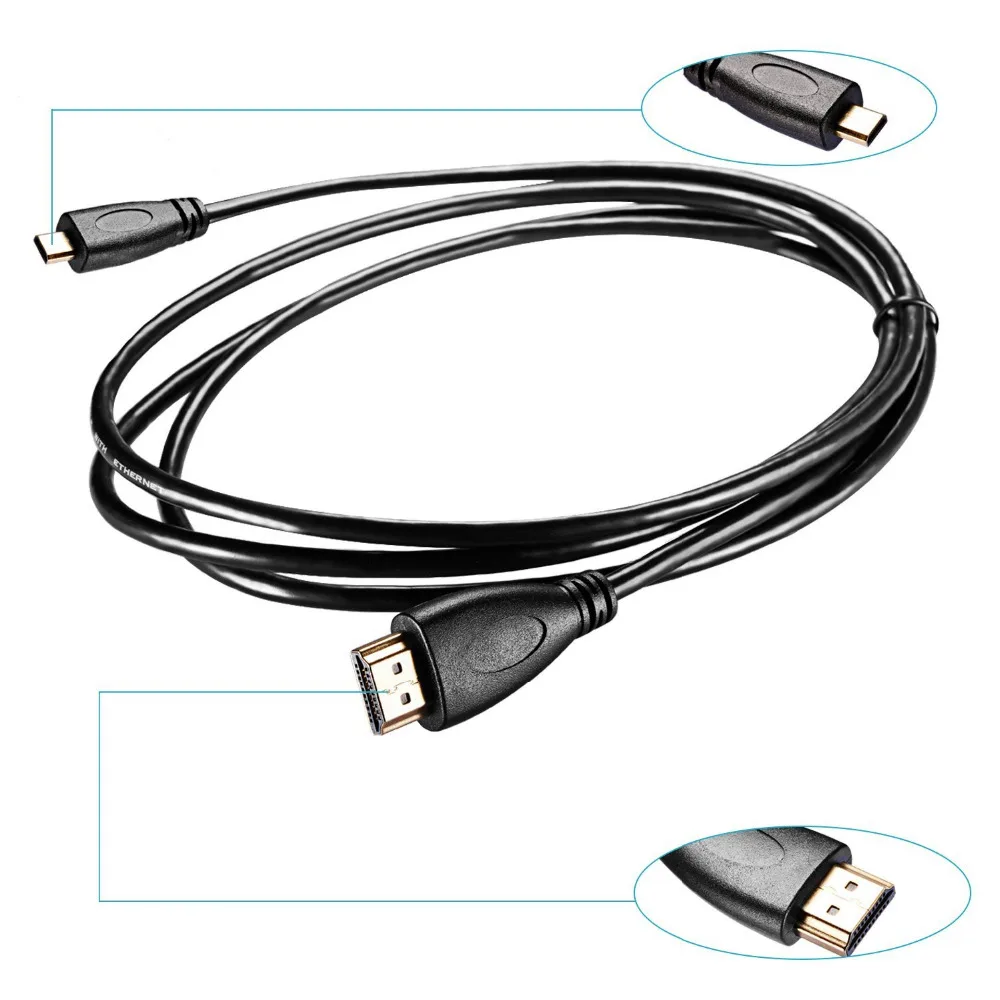 Neewer 6 футов/1,82 М Micro HDMI к HDMI кабель высокой скорости HDMI к Micro HDMI HDTV Кабель-Поддержка Ethernet, 3D, 4 к и Panasonic