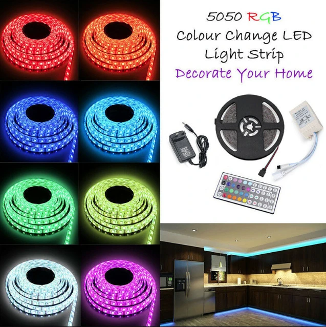 LED Stripe RGB Bar 5050 SMD Band Lights Light Lamp Fairy 1-5M Lighting household products | Освещение