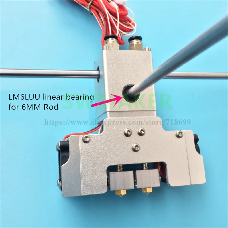 Novo tipo Ultimaker Extrusora de Cabeça 2 + Impressora Chimera Hotend Dupla Extrusora 2 Entrada Liga Alumínio 3d Kit