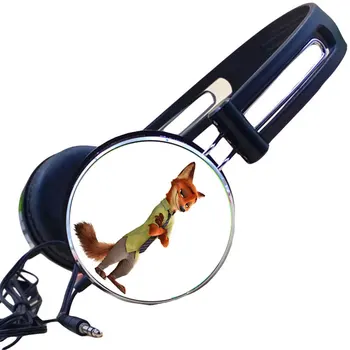 

Customized Anime Print Zootopia Nick Wilde Cartoon Headphone Gaming Headset Soft Cushion Stereo Headphones for Mobile Phone PC