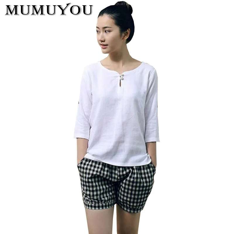 Buy Chinese Style Women Casual Undershirt Cotton Linen