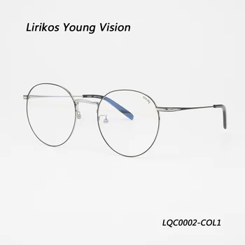

Pure Titanium High-end Business Men and Women Reading Full Frame Rounded Glasses Clear Eye Lens male Spectacle Eyewear Accessory