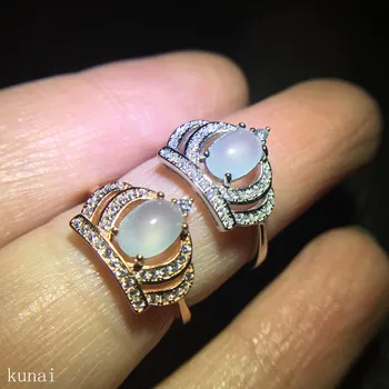 

KJJEAXCMY fine jewelry 925 pure silver inlaid with natural emerald lady's ring jewelry.