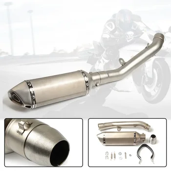 

Motorcycle Full Exhaust Muffler Pipe Mid Connecting Pipe Whole Set Pipe Slip on Modified Exhaust Tail Pipe for Kawasaki Z800