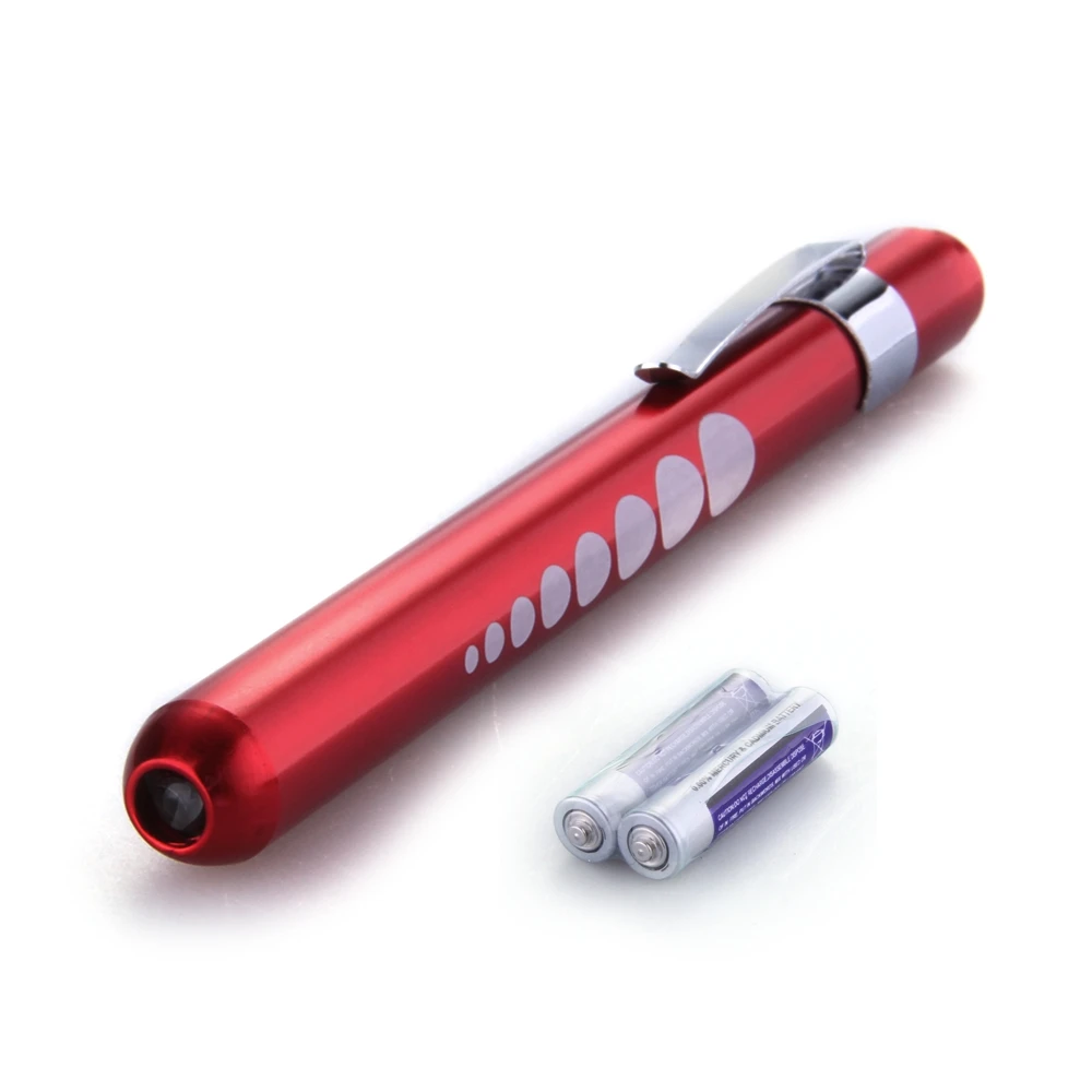 Warm White LED Flashlight Medical Pen Doctor Nurse Penlight AAA Battery