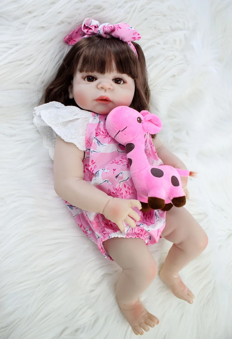 NPKCOLLECTION Lifelike 22" Full Body Silicone Reborn Baby Girl Doll