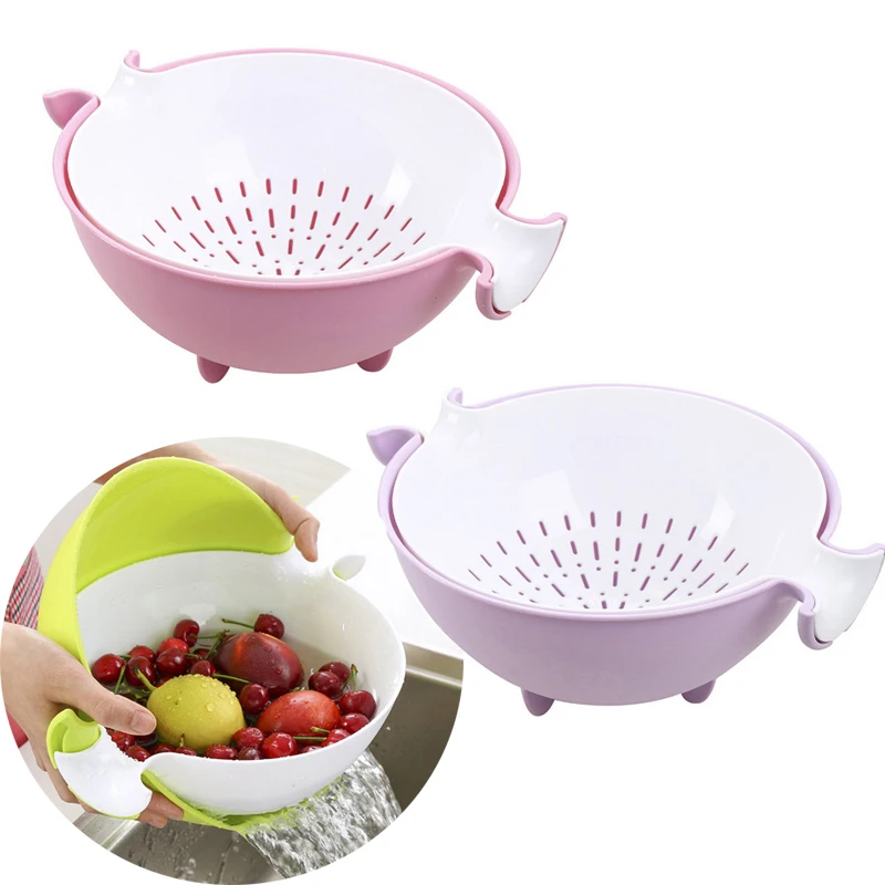 Multifunctional 2 in 1 Large Colander and Bowl Strainer Kitchen Double