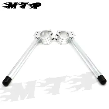 

45MM-55MM Motorcycle Clip On Handle Bars High Lift Universal Adjustable Handlebars Grips Clipon Racing CNC 46MM 48mm 50mm 54MM