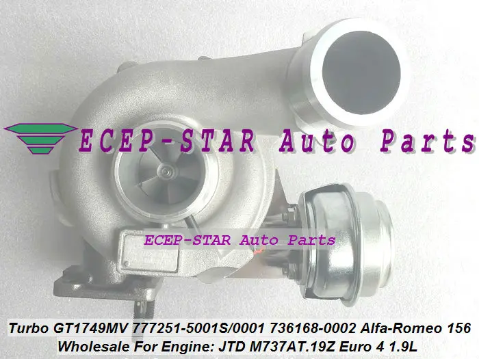 GT1749MV 777251-5001S 736168-0002 55205177 777251-0001 Turbo Turbocharger for Alfa-Romeo 156 1.9L JTD M737AT.19Z Euro 4 (3)