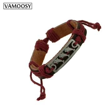

VAMOOSY 2018 New Fashion Leather Bracelets & bangles for Women dolphin bracelets DIY Wristband Bracelet Men Pulseiras Wholesale