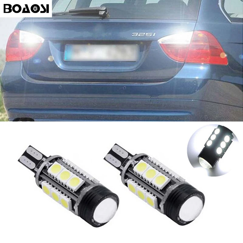 Boaosi 2x T15 W16W светодиодный CANBUS samsung 5050 Чип Обратный Свет для BMW 5 серии E60 E61 F10 F11 F07 E39 E90 Mini Cooper