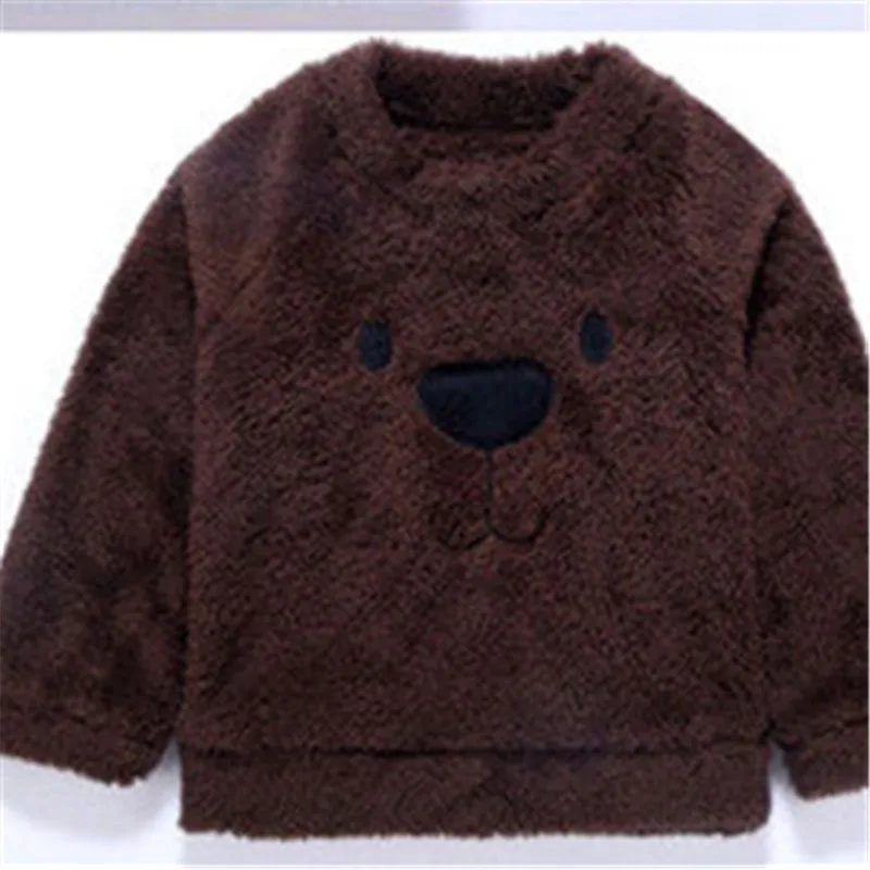 Милый зимний теплый свитер с рисунком медведя для маленьких мальчиков и девочек; блузка; свитер; плотная теплая одежда; зимние топы с длинными рукавами для мальчиков - Цвет: As picture shows