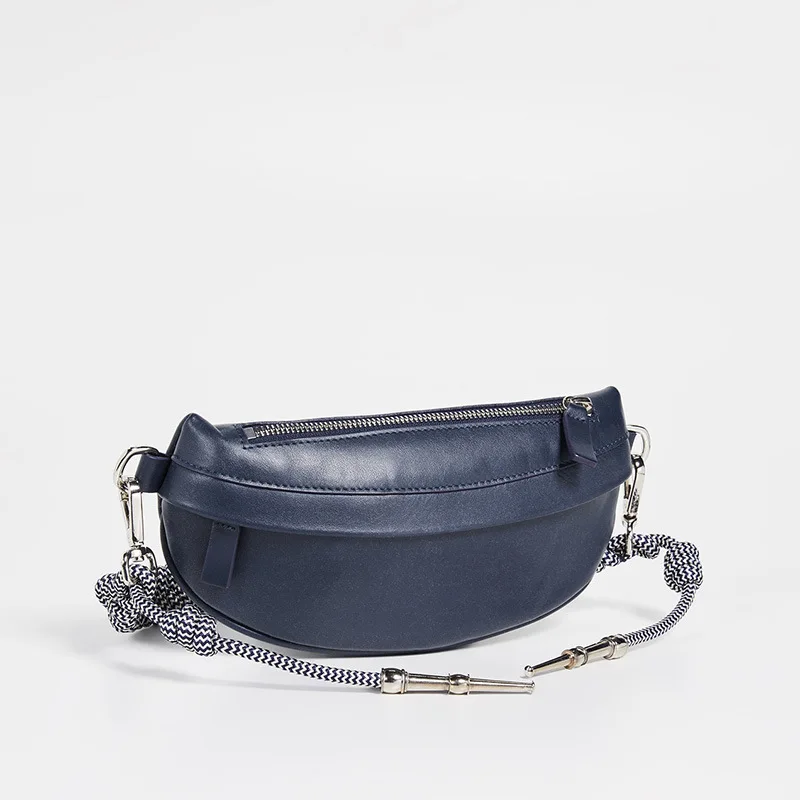 Женская сумка на пояс, новинка, кармашковый нагрудный рюкзак с карманами, заплетенный в узел, на ремне, повседневный поясной карман, сумка для телефона - Цвет: Royal blue