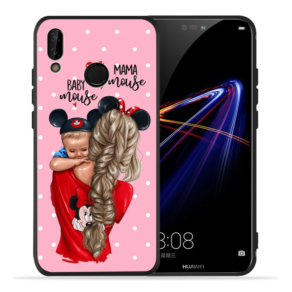 Модный чехол Super Mama mouse Dad girl boy Baby для huawei P20 Lite Pro P30 Lite Pro P8Lite P9Lite P Smart P10 Lite - Цвет: 02