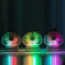 Креативный Многофункциональный светящийся портативный Перезаряжаемый мини-usb вентилятор светодиодный вентилятор маленькие столы Бытовые вентиляторы