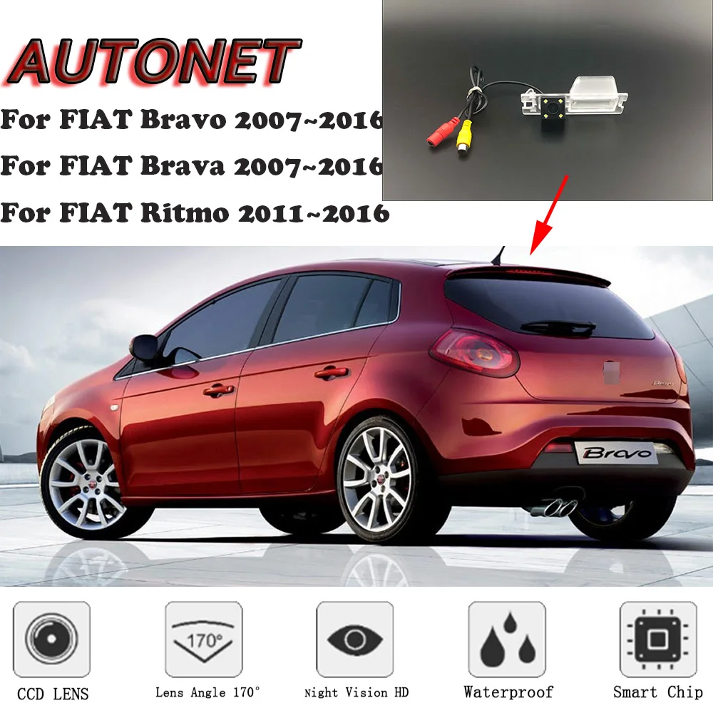 AUTONET HD ночное видение резервного копирования камера заднего вида для FIAT Bravo Brava Ritmo 2007~ CCD/номерного знака камера