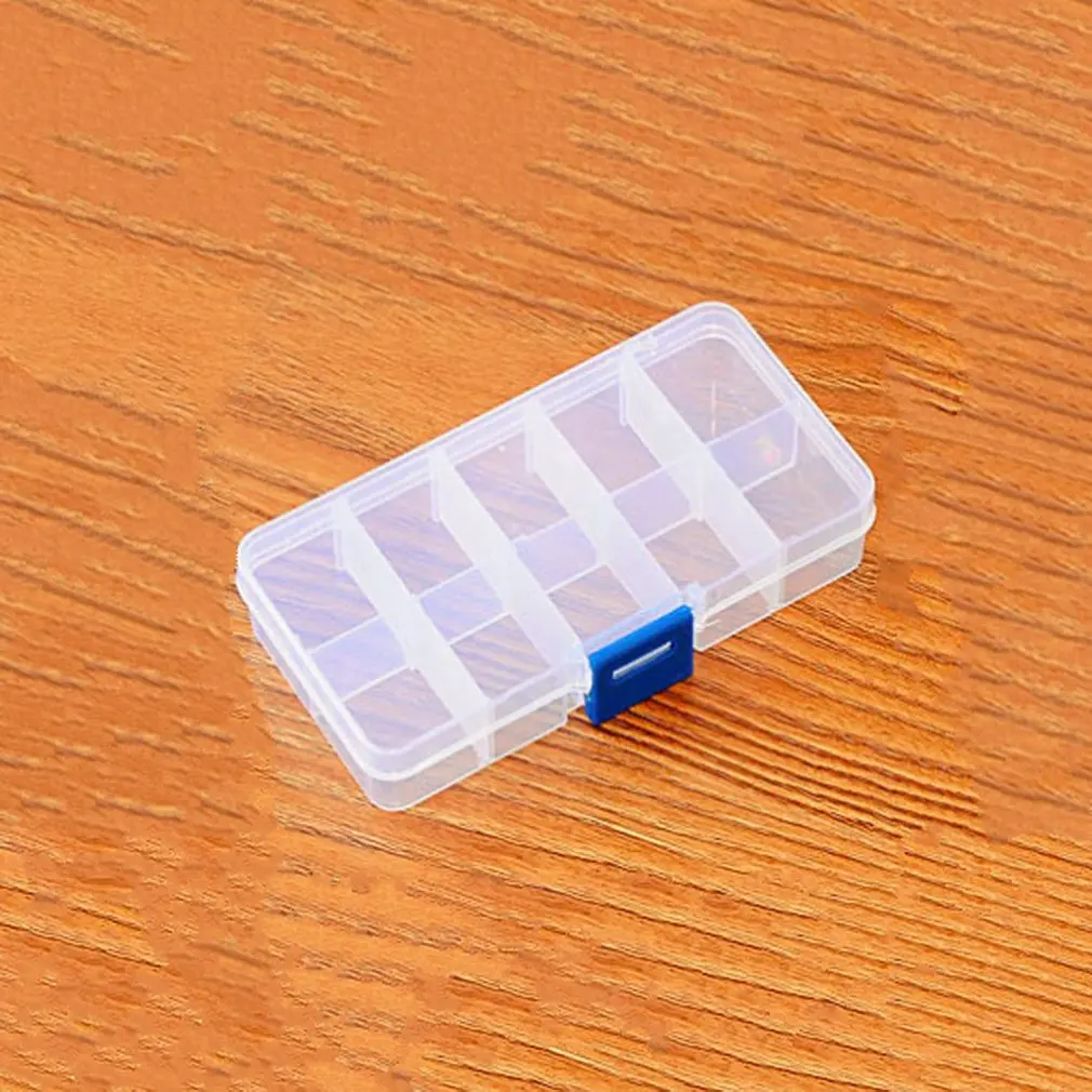

Transparent Jewelry Box with Secure Lids Compartments Plastic Jewelry Bead Organizer Box Removable Storage Container Sort Case
