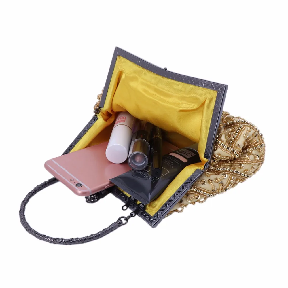 2018 Luxury Brand Handbags Women Designer Leather Vintage Bead Sequined Evening Bag Purse For Wedding Party Banquet 2018 Luxury Brand Handbags Women Designer Leather Vintage Bead Sequined Evening Bag Purse For Wedding Party Banquet